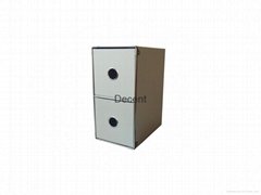 Cardboard Drawer Box W Ring Handle and Metal Frame