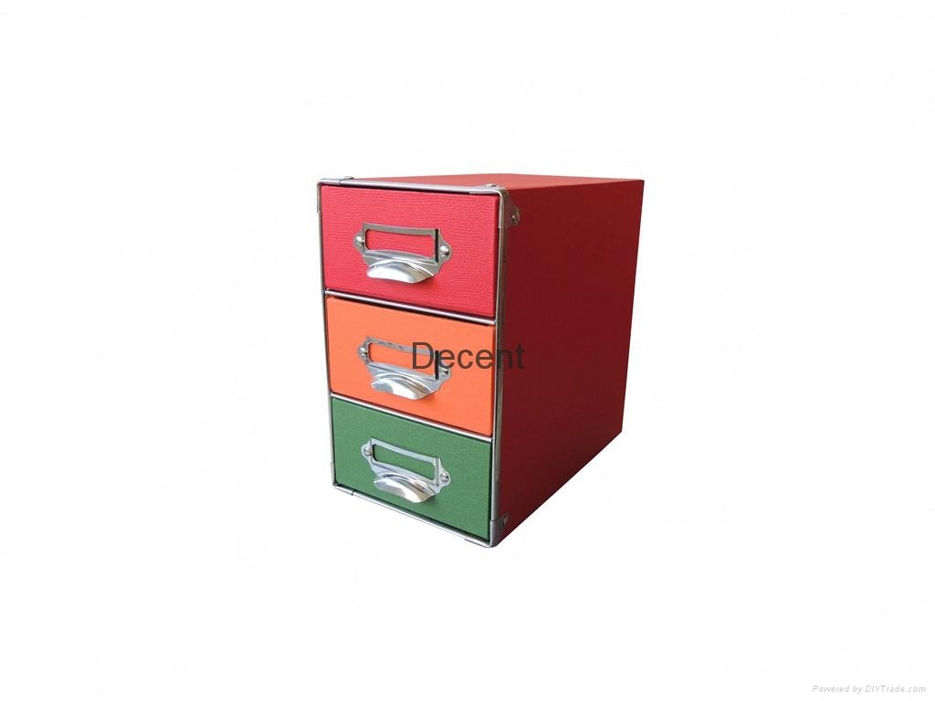 Assorted Colors Cardboard Drawer Box W/ Metal Hardwares