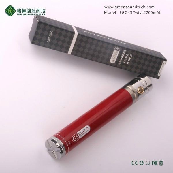 Greensound newest ego II twist vv 2200mah battery with carbon fibre printing 2