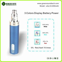 2015 top sale Greensound original 2200mah ego battery gs ego ii 2200mah battery