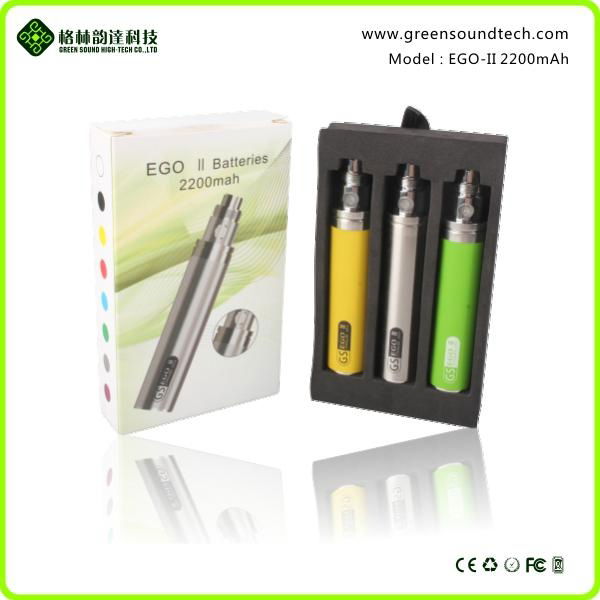 2015 top sale Greensound original 2200mah ego battery gs ego ii 2200mah battery 2