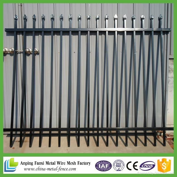 High quality Aluminum galvanized solid steel fence with post and cap 4