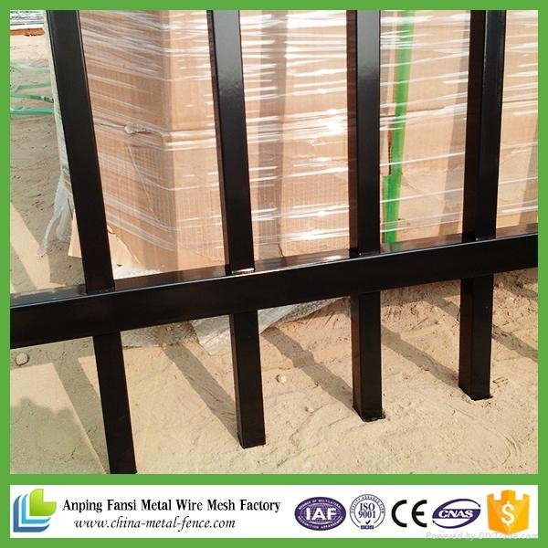 High quality Aluminum galvanized solid steel fence with post and cap 2