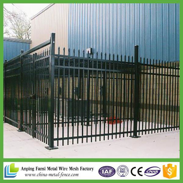 2.1m(H)x2.4m(W) spear top security steel garrison fence supplier 2