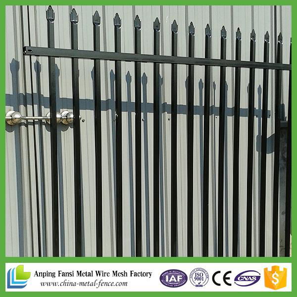 Black polyester painting tubular steel fence gates design valla de casa Protecti 2