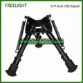 6-9 inch Harris Style mounting bipod Adjustable height extendable legs 2