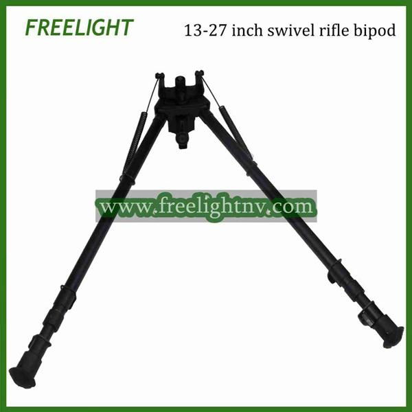 13-27 inch Harris Style Pivot Model Bipod with notches and swivels 4