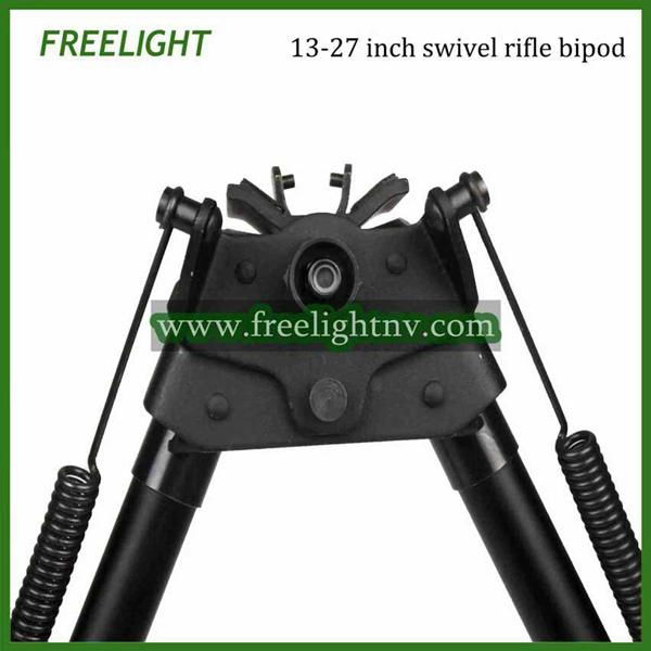13-27 inch Harris Style Pivot Model Bipod with notches and swivels 5