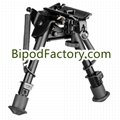 Rifle Gun Bipod 6-9" Swivel Leg Notch model with podlock handle kit