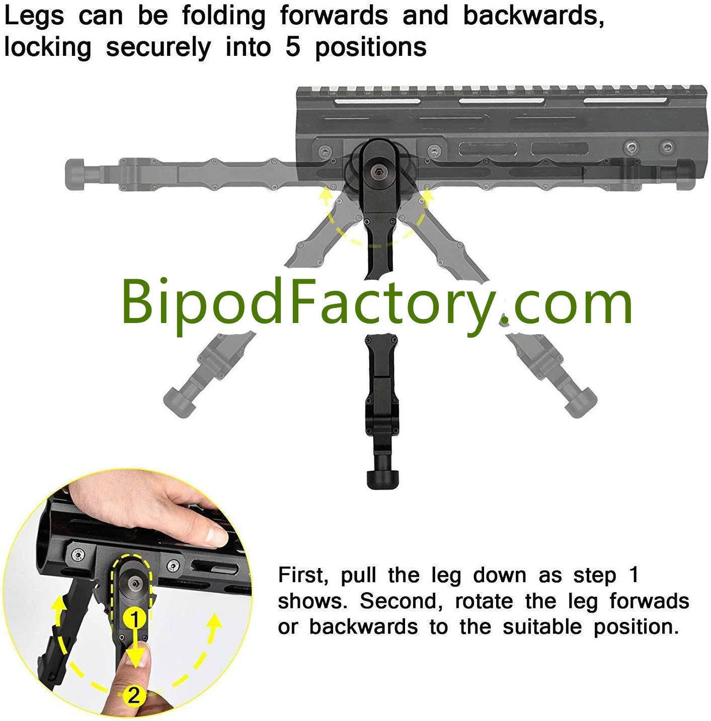 7.5-9 Inch Tactical Rifle Bipod Two-Piece Split Bipod Attach Directly for M-LOK  3