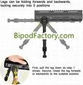 7.5-9 Inch Tactical Rifle Bipod Two-Piece Split Bipod Attach Directly for M-LOK 