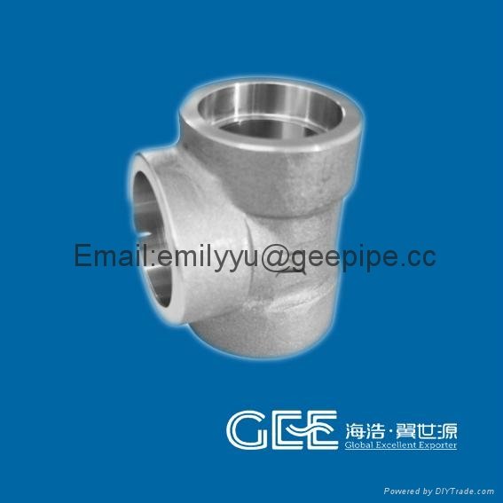 GEE ASME B16.9 Forged 1/2"*1" *SCH40 A105 Carbon Steel Tee 2
