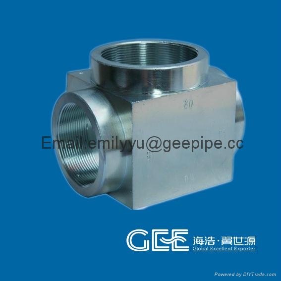 GEE ASME B16.9 Forged 1/2"*1" *SCH40 A105 Carbon Steel Tee 3