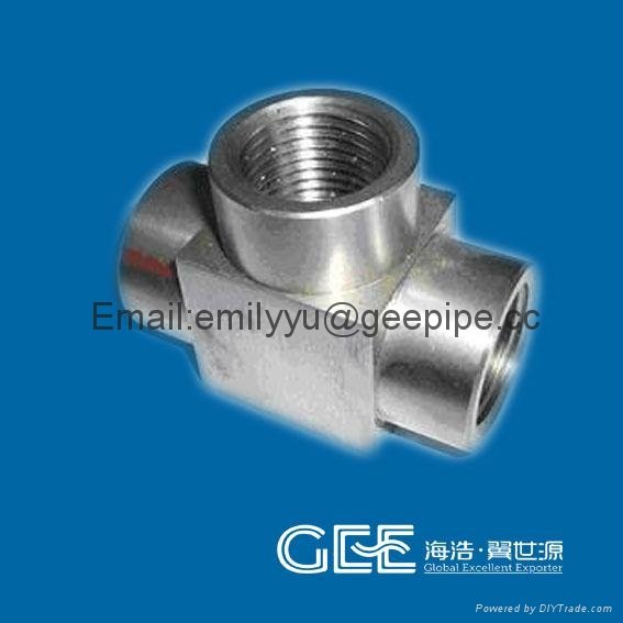 GEE ASME B16.9 Forged 1/2"*1" *SCH40 A105 Carbon Steel Tee 4