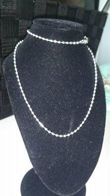 2mm silver ball necklace 925 sterling silver