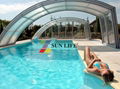 2014 on sales Telescopic aluminum swimming pool enclosures