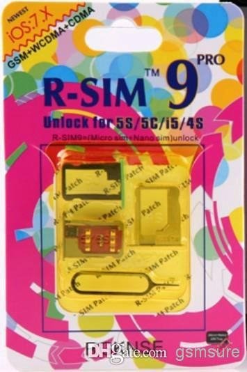 R-SIM 9 RSIM9 R-SIM9 Pro Perfect SIM Card Unlock Official IOS 7.0.2 7.1 for ipho