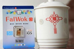 FalWok Unlock for iPhone 5S GSM WCDMA UNLOCK ios7.1 perfectly