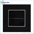 aluminum and glass panel,EU/UK standard,2gang 1way touch sensitive light switch 2