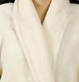 Ladies Coral Fleece Robe Off white-1 4