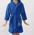 kids coral fleece bathrobe 2