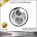 Jeep Wrangler round 7in led headlight sealed beam JK 07-15 headlamp 4