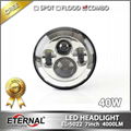 Jeep Wrangler round 7in led headlight sealed beam JK 07-15 headlamp 5