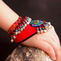 Ethnic Bell Embroidered Bracelet