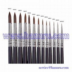 【Taiwan HANNRU- HR】Dental brush (MR/NR/SR/KR) Kolinsky Ceramic Brushes