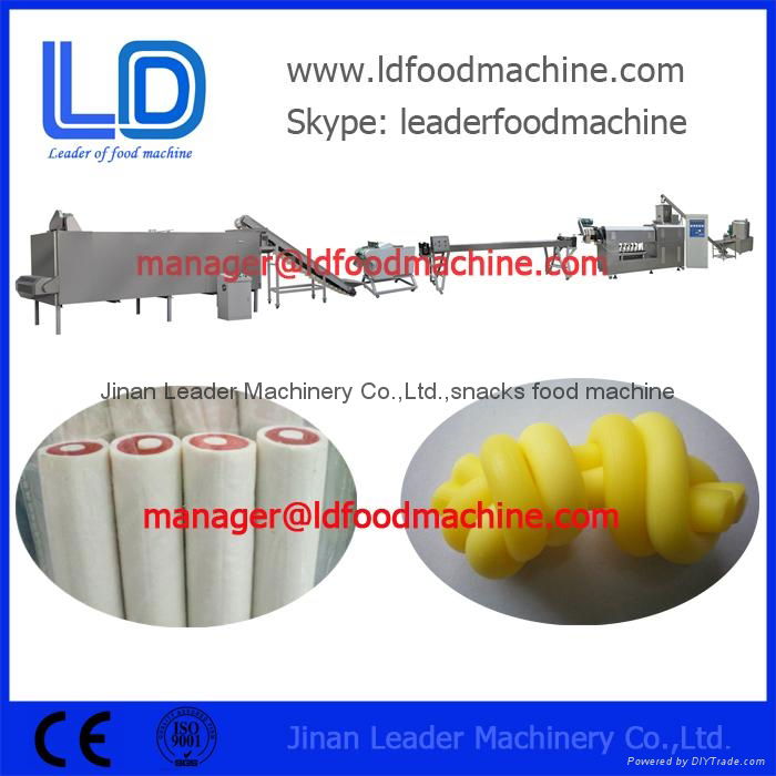 extruded chewing pet food machine/jam center pet snacks processing line