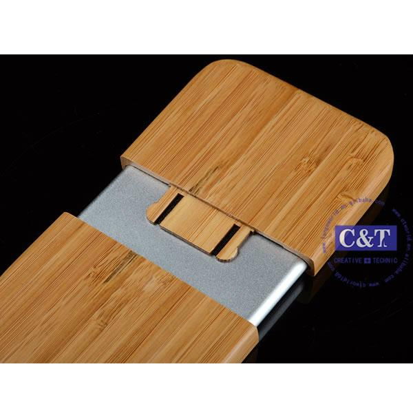 C&T Fashion Cool Genuine Natural Bamboo Wooden Wood Case Cover for iPhone 6 4