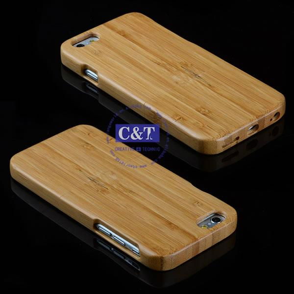 C&T Fashion Cool Genuine Natural Bamboo Wooden Wood Case Cover for iPhone 6 5