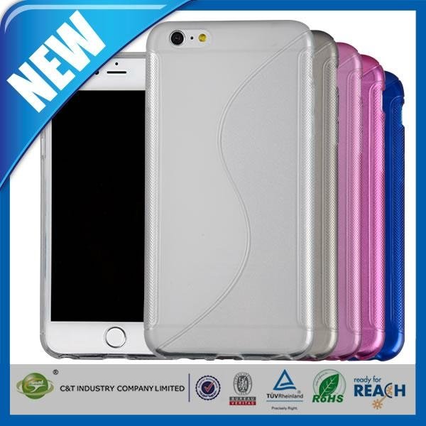 C&T S Series Transparent Clear Back TPU Protective Cover Case for iphone 6 plus