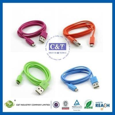 C&T USB Data Charing Cable for Samsung Galaxy S4 White SIV S IV SIIII I9500  2