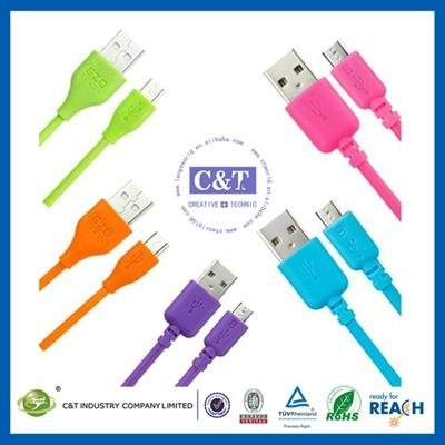 C&T USB Data Charing Cable for Samsung Galaxy S4 White SIV S IV SIIII I9500 