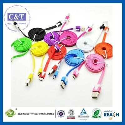 C&T USB Data Charing Cable for Samsung Galaxy S4 White SIV S IV SIIII I9500  4