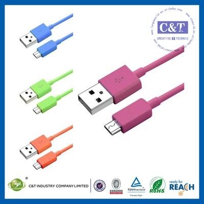 C&T USB Data Charing Cable for Samsung Galaxy S4 White SIV S IV SIIII I9500  5