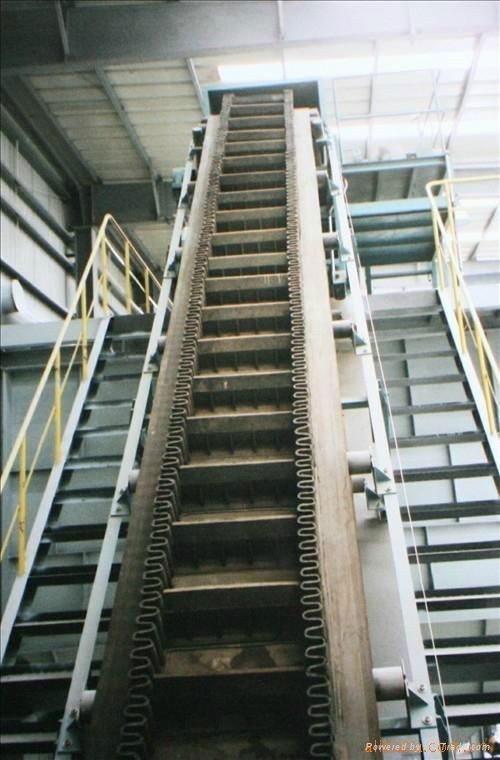  Corrugated steep angle belt conveyor