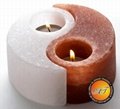 Yin Yang Candle Holder White and Dark Pink