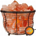 Metal Basket Salt Lamp