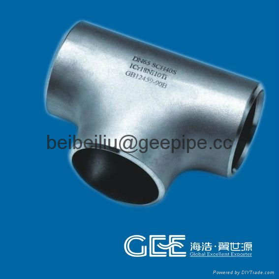 ASTM A312 TP316L ASME B16.9 Stainless Steel Equal Tee  2