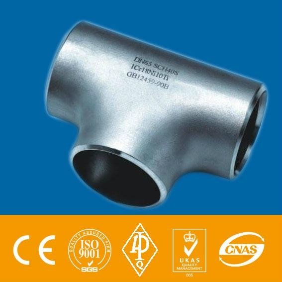 ASTM A312 TP316L ASME B16.9 Stainless Steel Equal Tee 