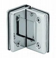 90 degree dual moving shower hinge