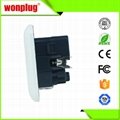 16A 250V EU wall socket with double USB port phone charger wall charger 3