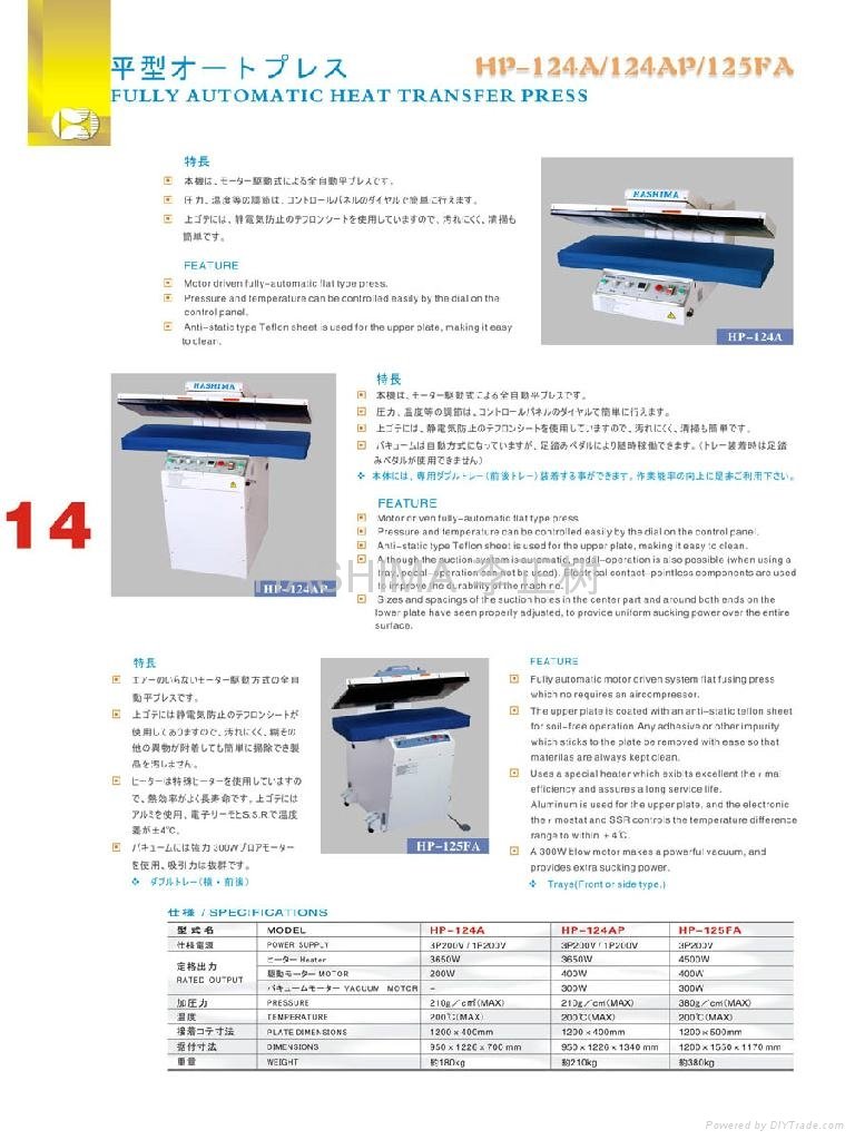 羽島HASHIMA HP-1240MP/1240M 平型自動整燙機 3