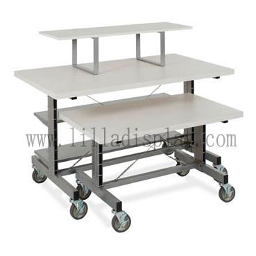 clothing store use Maple  wheelbase portable display shelves 