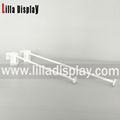 Lilladisplay-Shop fitting white color single prong display hook with small disk 