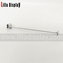 Powder coating single line slatwall hook with a small disk at the end