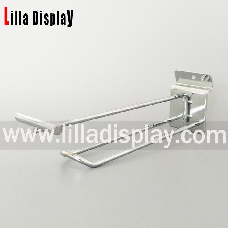 display shelf metal hanging hook with transparent plastic price tag