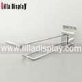 display shelf metal hanging hook with transparent plastic price tag 1